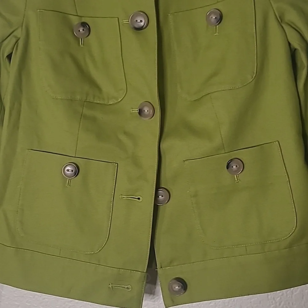 Talbots NWT Green 0P Button Down Jacket - Picture 5 of 7